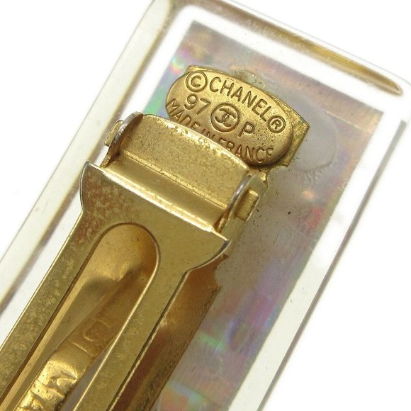 Auth Chanel Hair Clip Hairpin Barrette Clear - Picture 5 of 6